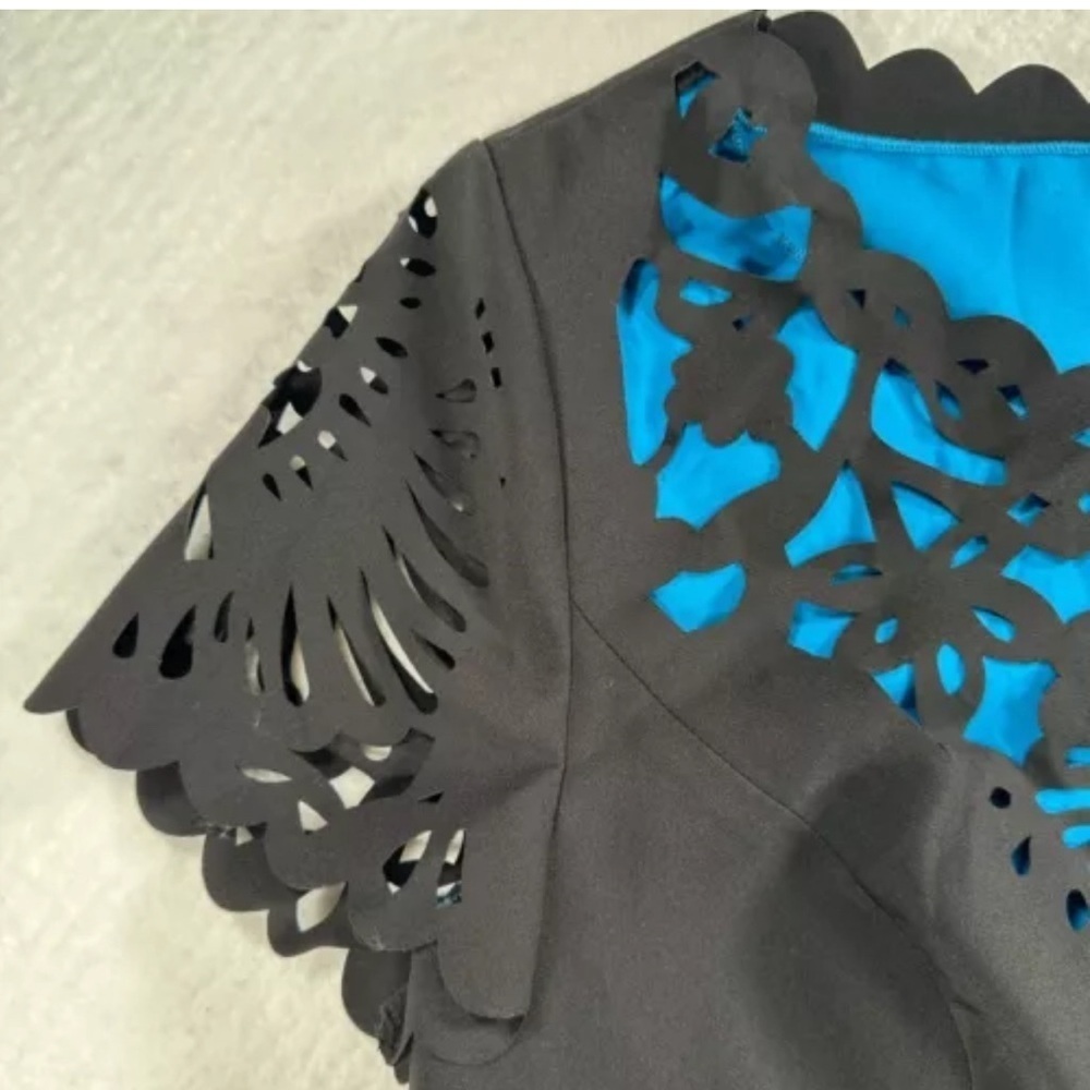 Nue by Shani Black and Blue Midi Dress - Picture 7 of 12